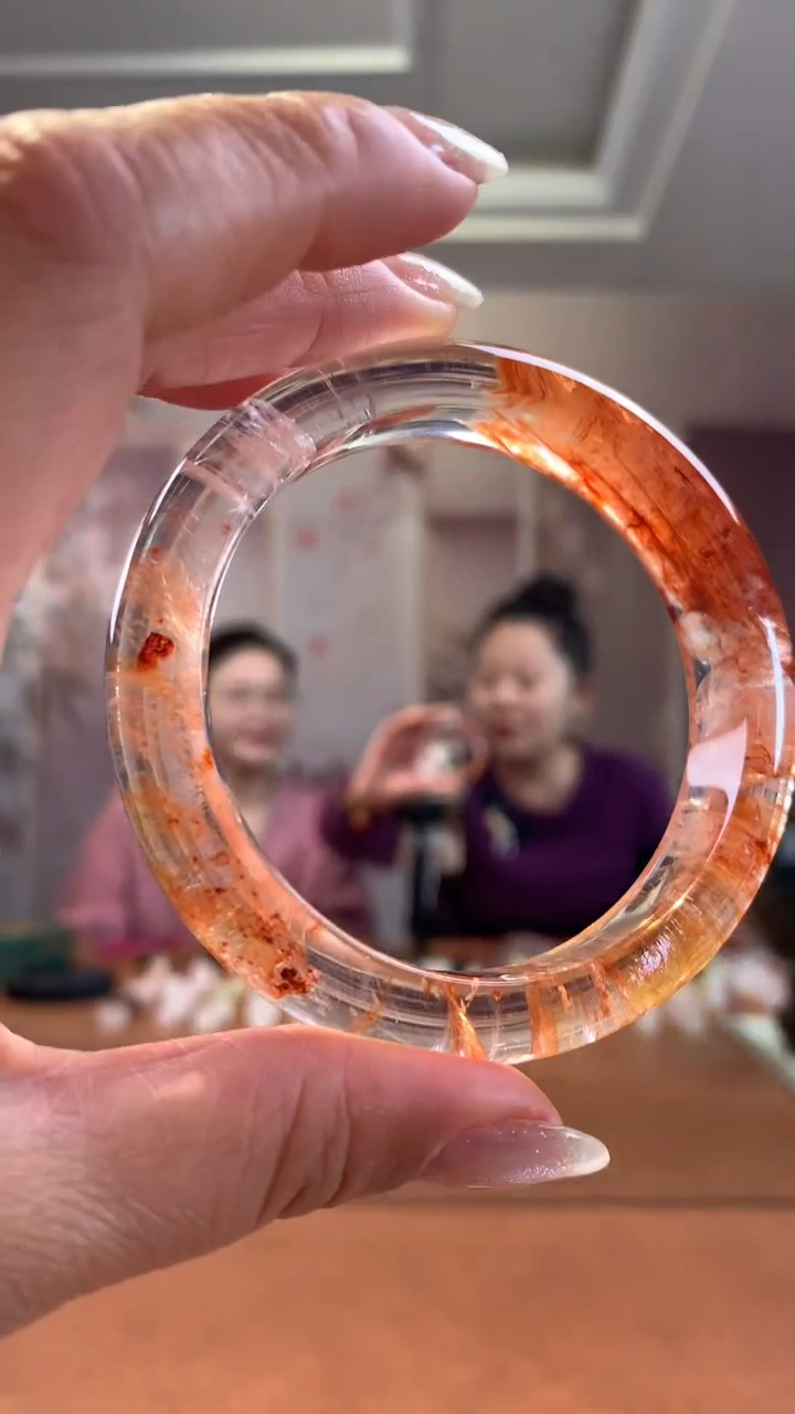 【闪购商品】水晶手镯未镶嵌红胶花58