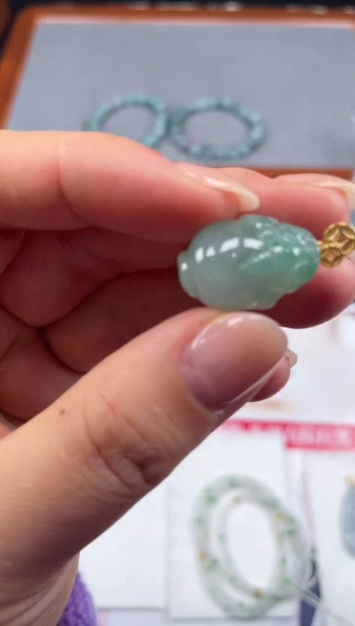 【闪购商品】定制翡翠18K金镶嵌02-20HDJT0122728