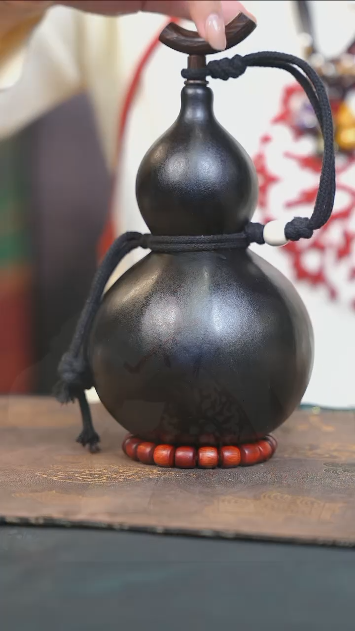 【闪购商品】DD200大漆酒葫芦不包手串及旋转底座
