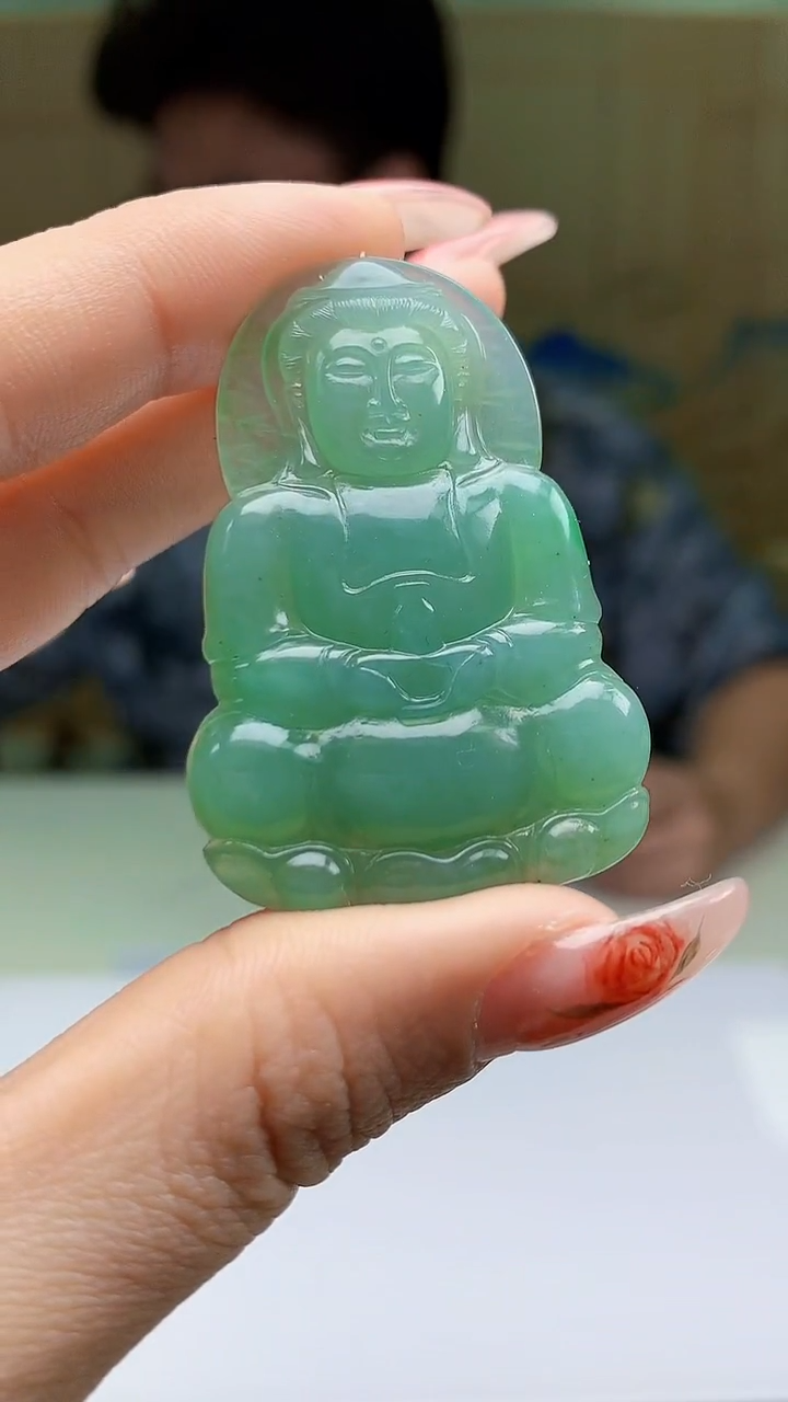 【闪购商品】定制翡翠未镶嵌4688ty-毛货挂件124