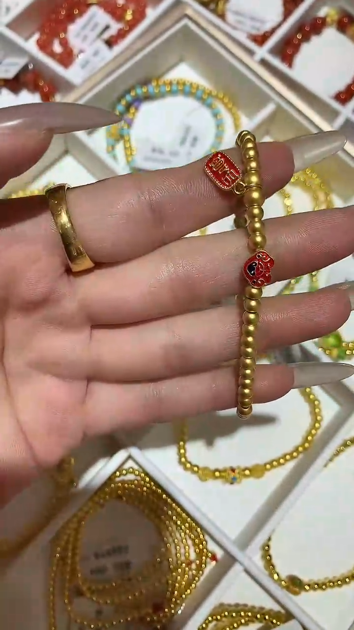 【闪购商品】定制足金手饰如意手串      