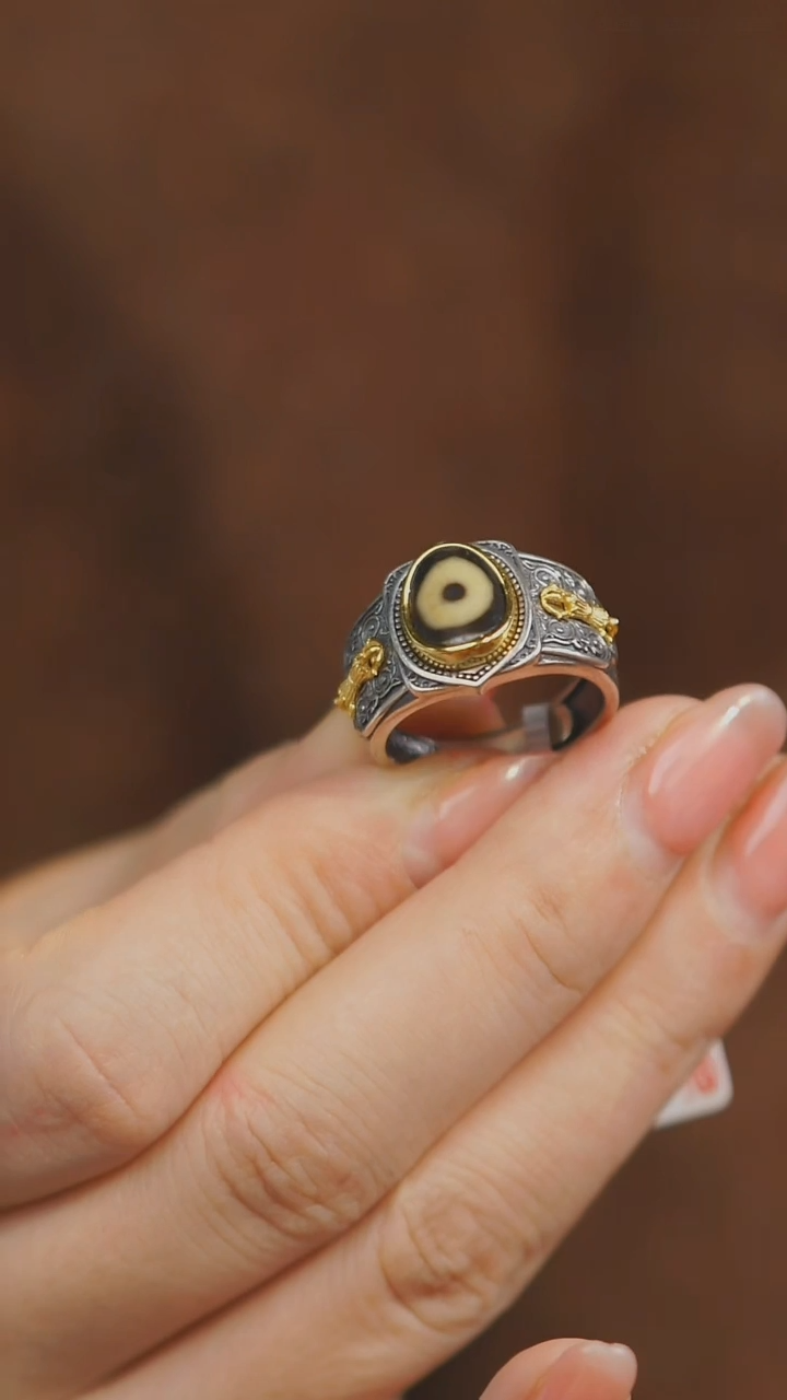 【闪购商品】玛瑙/玉髓戒指银S925镶嵌多样性发其一