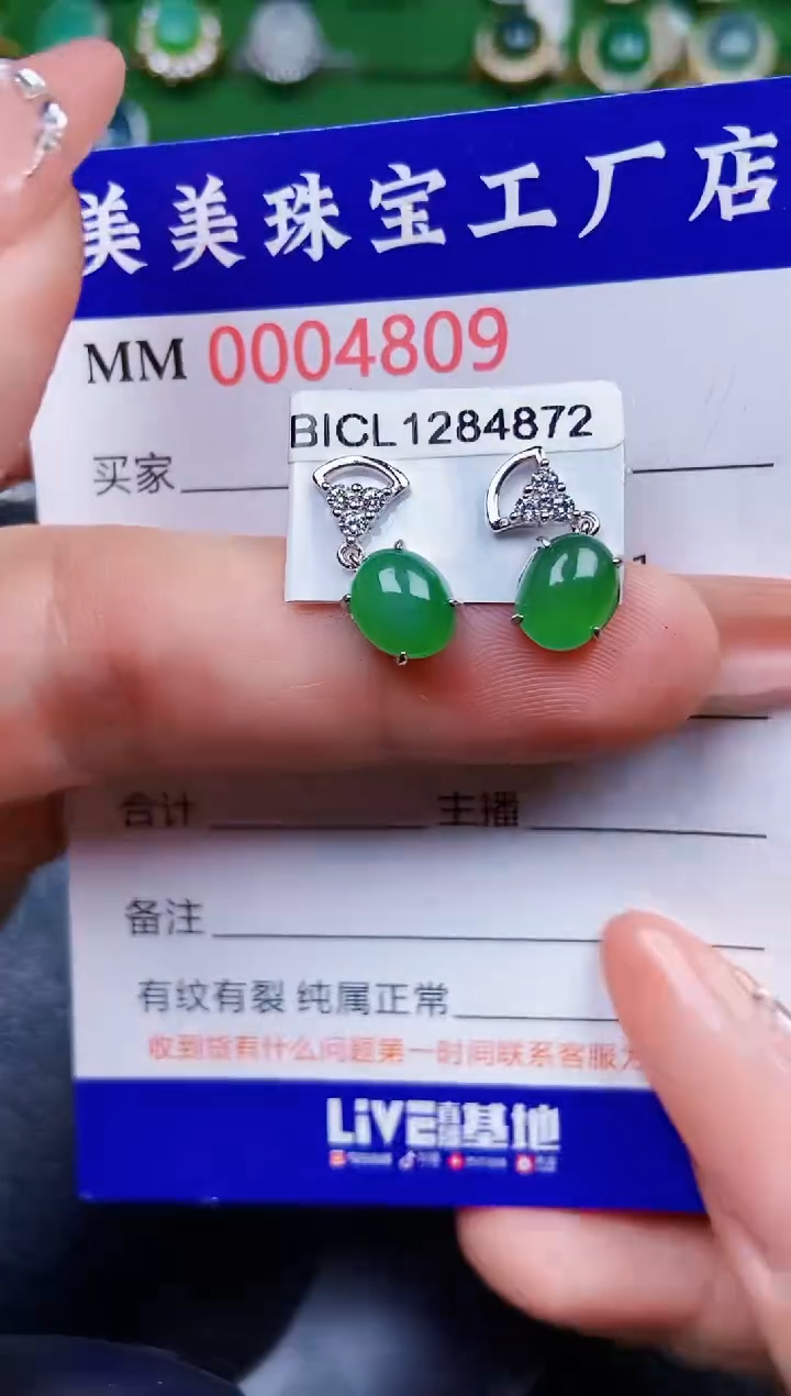 【闪购商品】翡翠颈饰银S925镶嵌4809