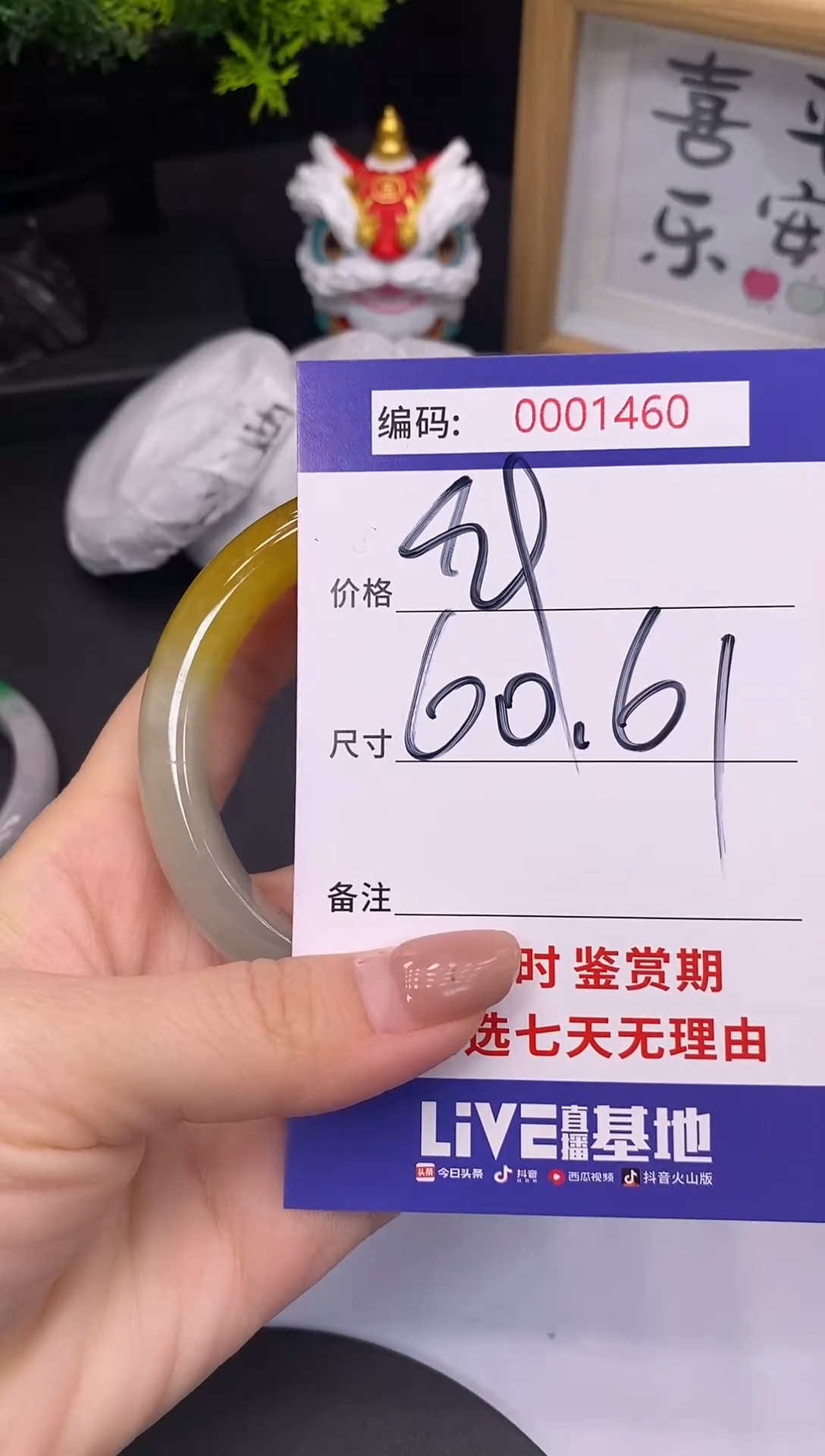 未镶嵌手镯翡翠0001460