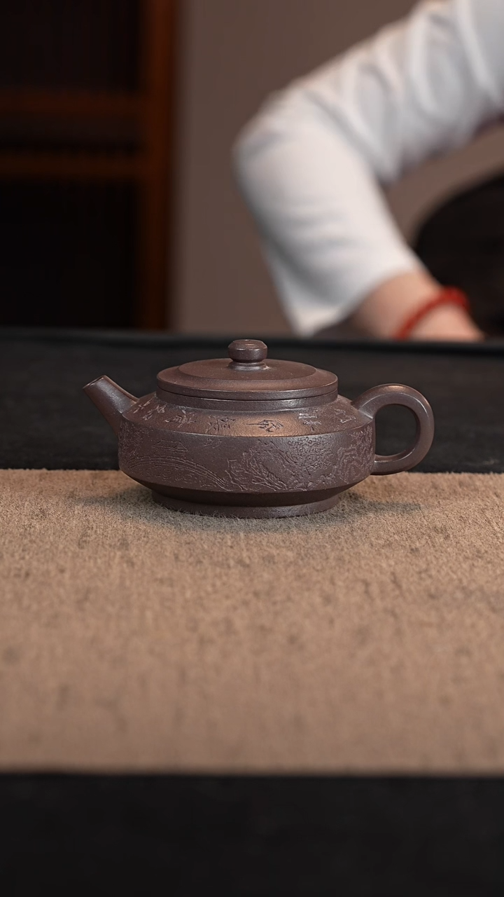 【闪购商品】紫砂茶壶天青泥周盘