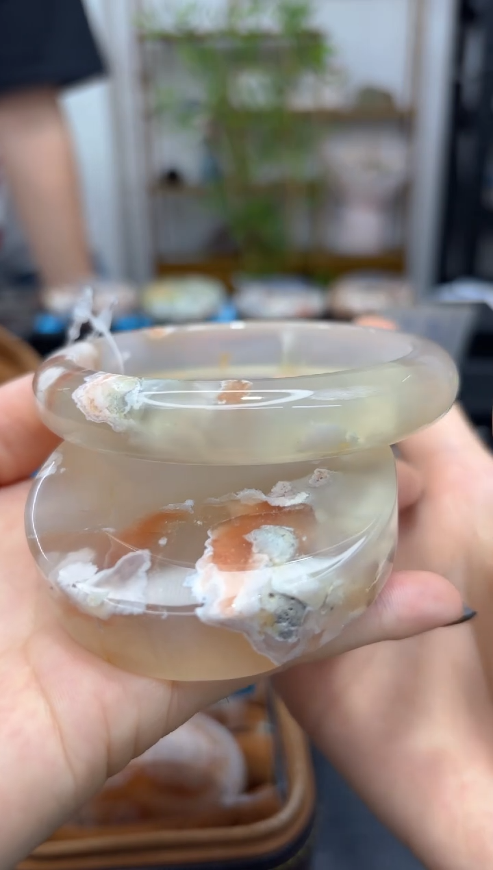 石英质玉手镯未镶嵌C689(65圈赠送镯心)