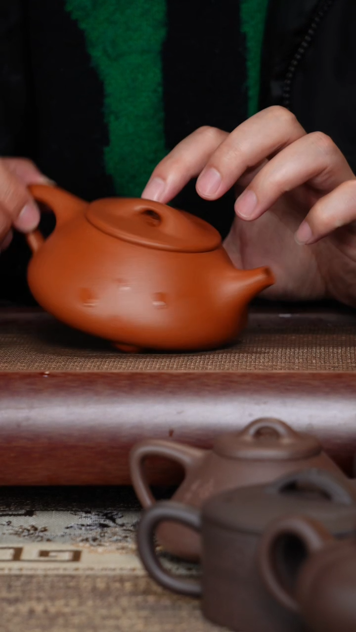 【闪购商品】紫砂茶壶满瓢赵庄朱泥半手工