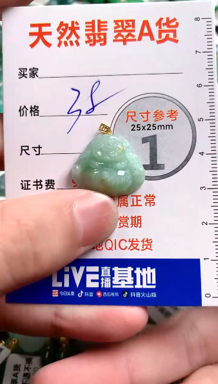 【闪购商品】翡翠颈饰18K金镶嵌14002985