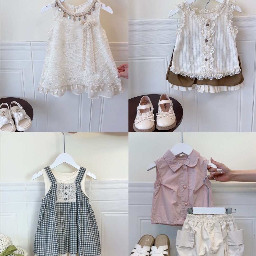 601-699 2025款儿童夏装可爱森系田园风夏季女童女宝甜美套装裙子