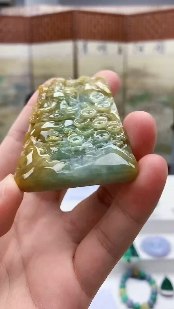 未镶嵌定制翡翠4688bb-毛货挂件42