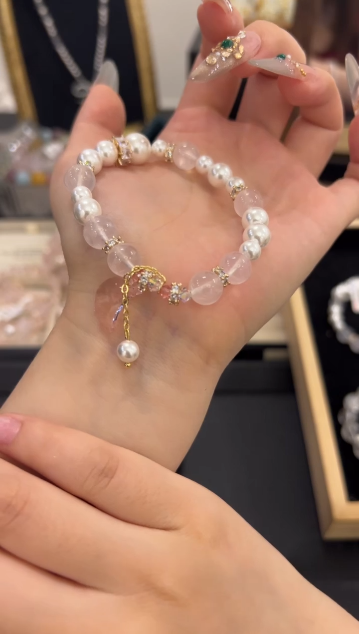 水晶手链未镶嵌月亮心事手串