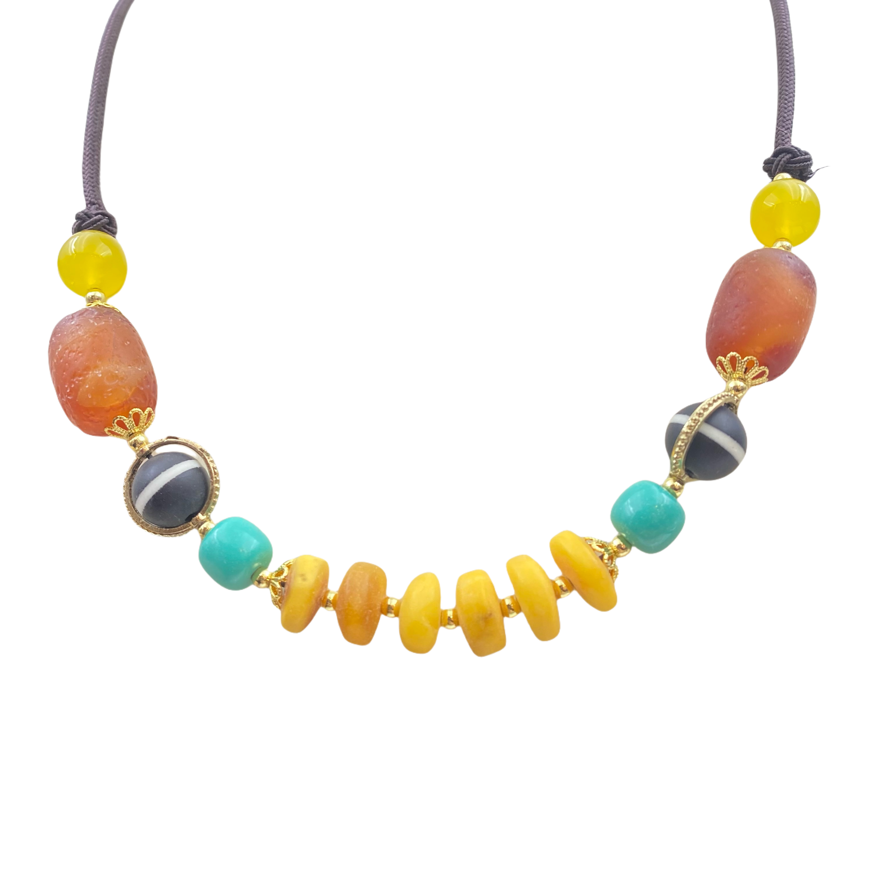 玛瑙项链X140X合金