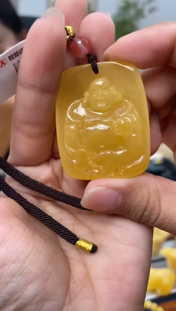 【闪购商品】琥珀裸石未镶嵌天然琥珀蜜蜡弥勒佛