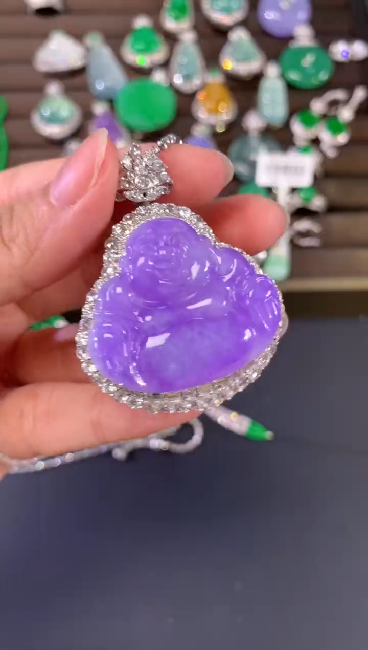 【闪购商品】翡翠吊坠(不含链)18K金镶嵌A680|198000