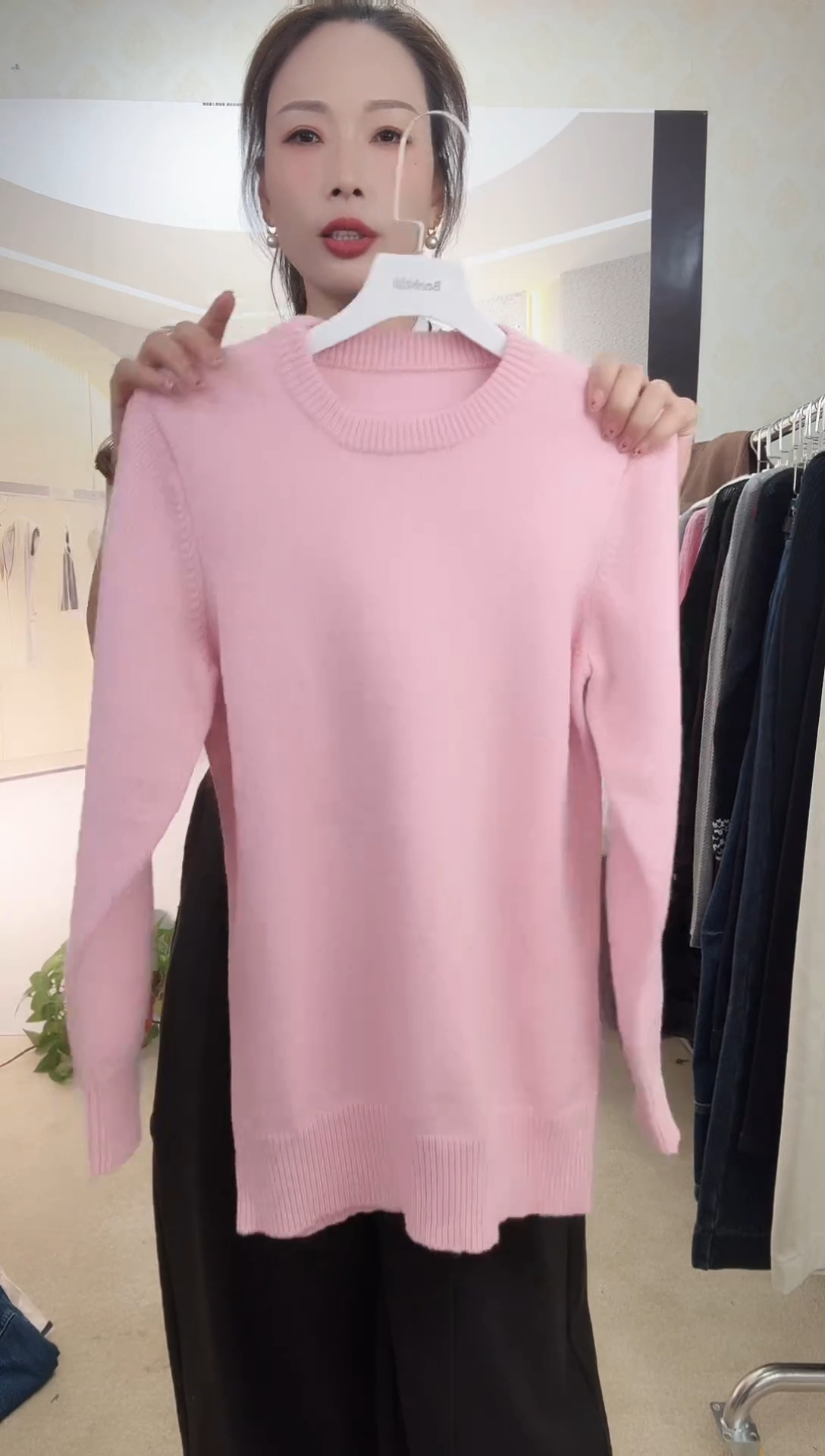 栀*粉色毛衣7777777