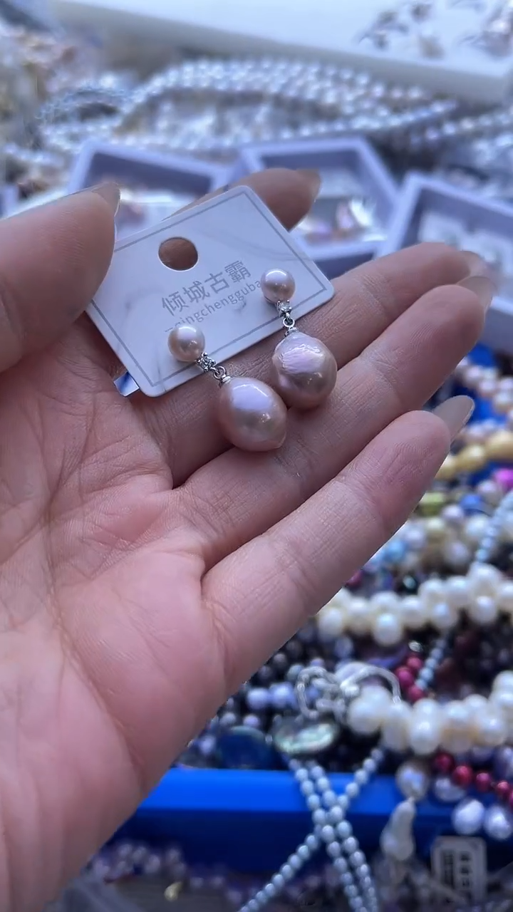 【闪购商品】淡水珍珠耳饰银S925镶嵌635