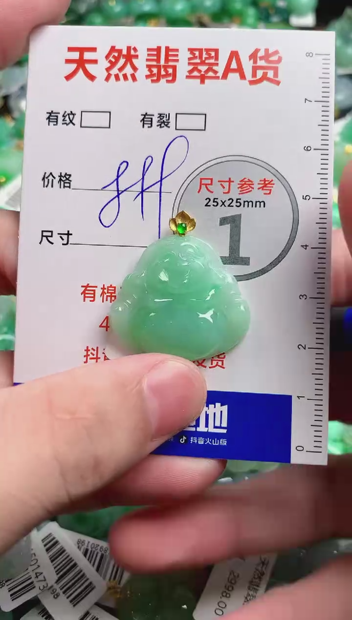 翡翠18K金镶嵌颈饰0347894301