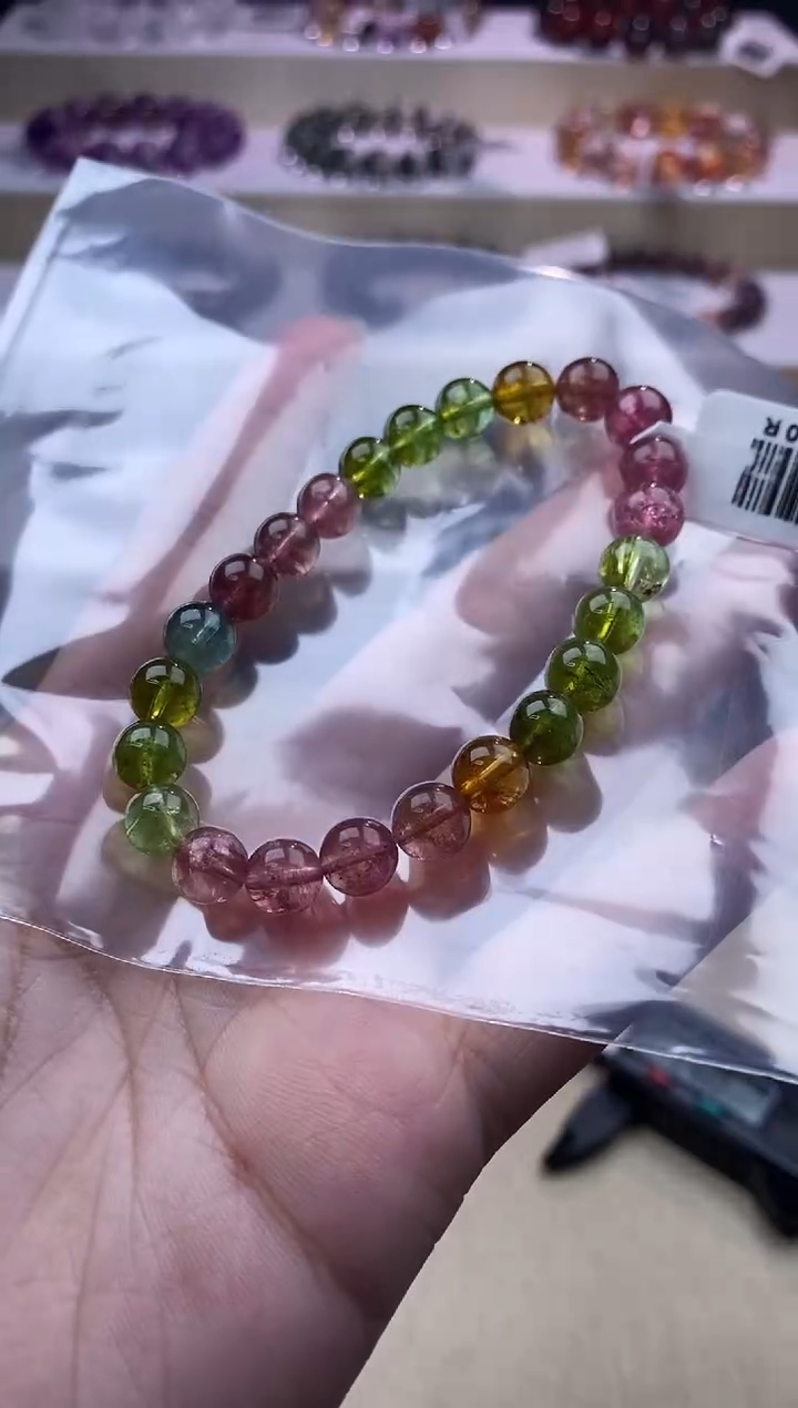 手链未镶嵌碧玺色标碧玺7m+