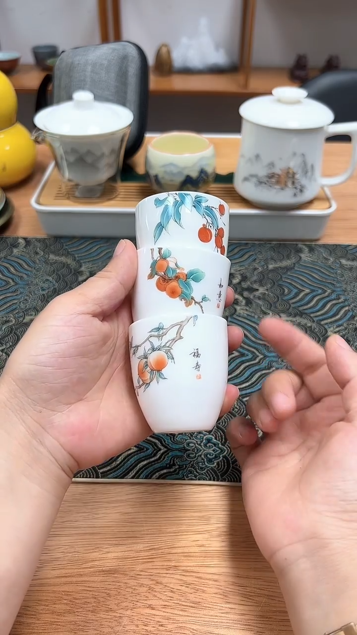 德化陶瓷茶具3个装325