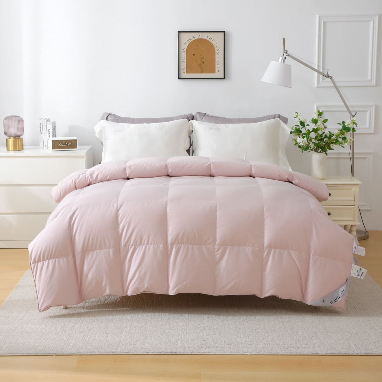 【东诗雁】深睡静音糯棉鹅绒被白鹅绒高档冬被 轻盈保暖羽绒被 婚被