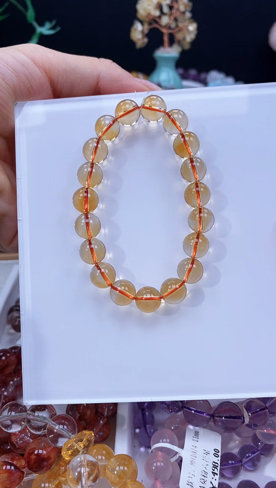 水晶手串未镶嵌黄水晶