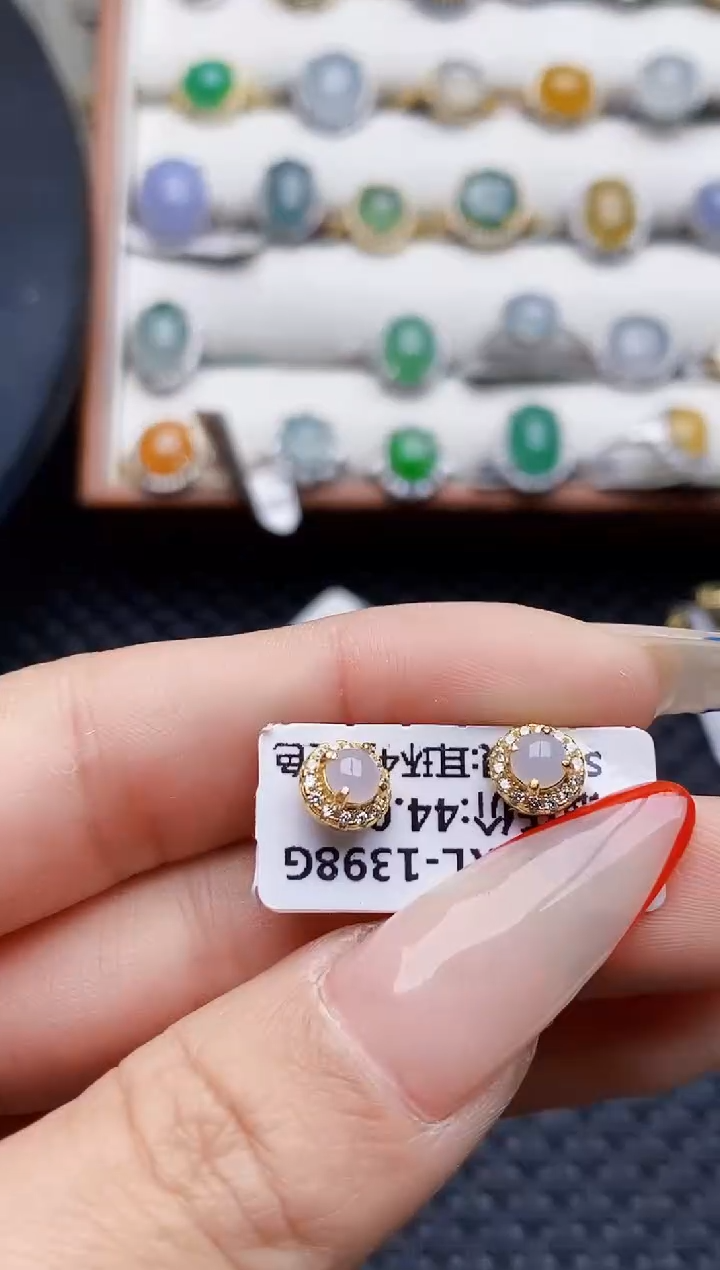 银S925镶嵌戒指翡翠3804