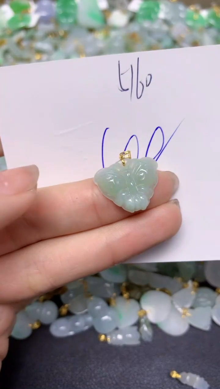 【闪购商品】翡翠颈饰18K金镶嵌天然翡翠A货