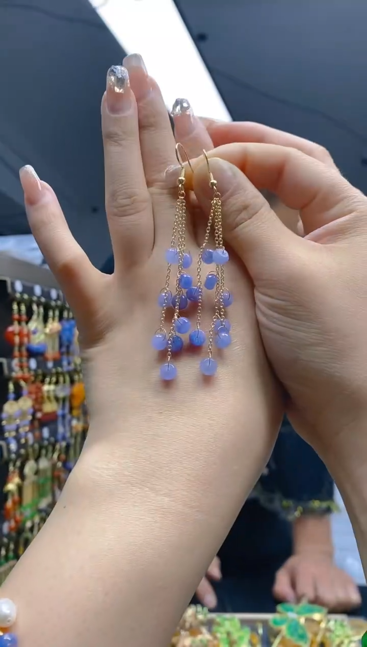 【闪购商品】翡翠耳饰合金110翡翠耳钩