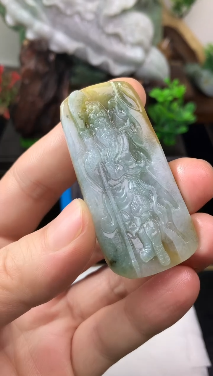颈饰未镶嵌翡翠用****寻关公