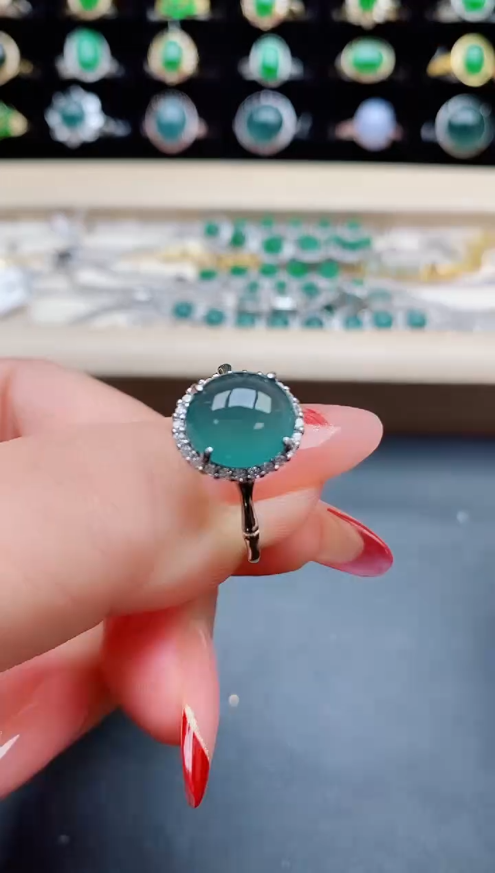 【闪购商品】翡翠戒指银S925镶嵌5085850