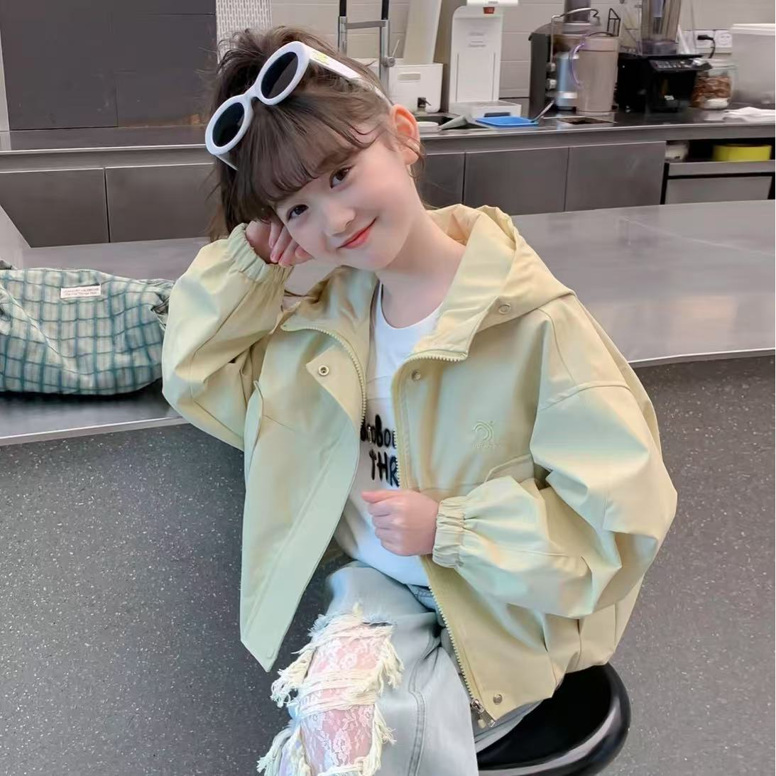 女童外套洋气秋装2025新款儿童韩版工装夹克女宝宝女童外套秋冬款