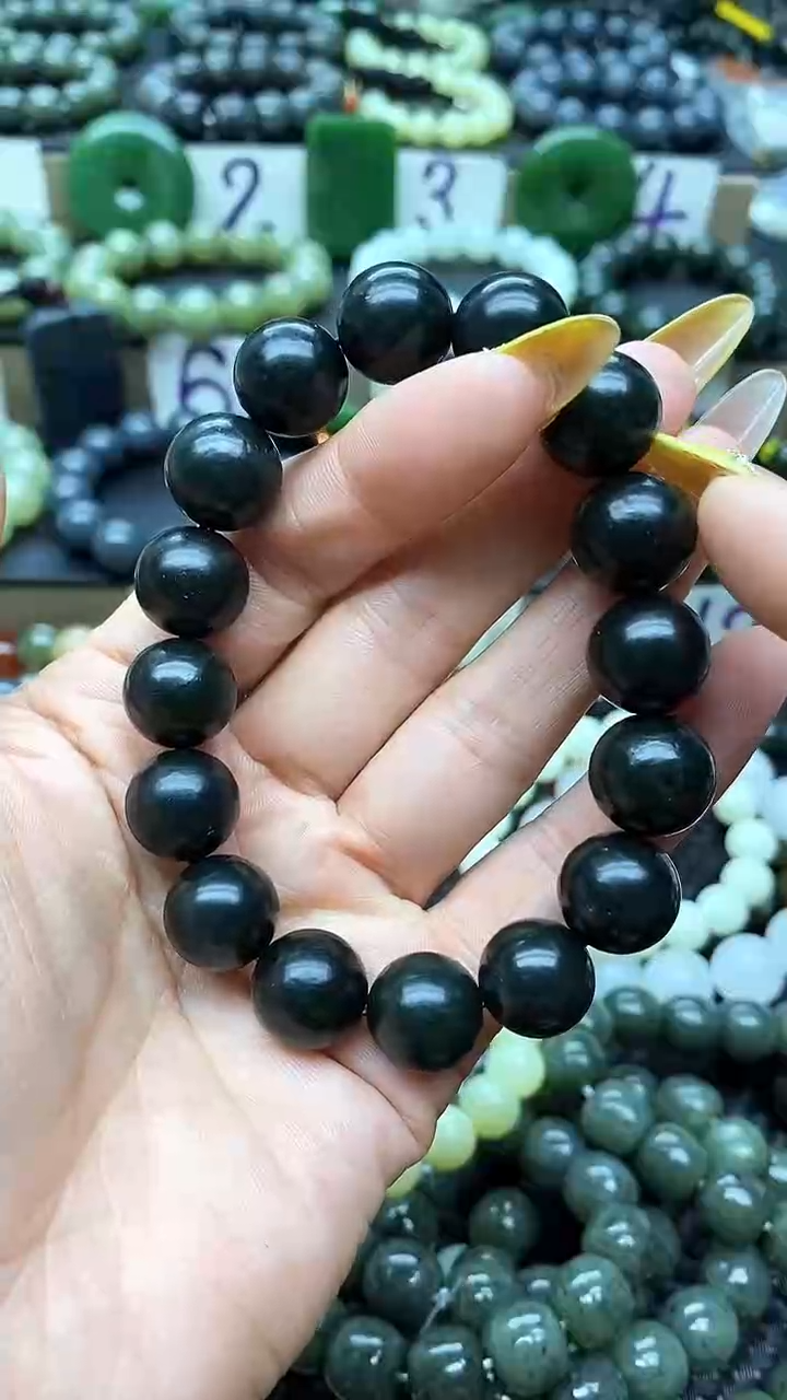 手链未镶嵌和田玉14黑青多样性发货拍一发一