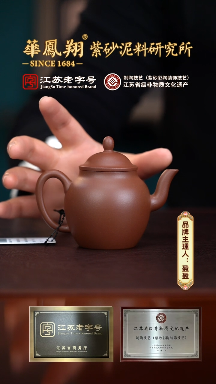 【闪购商品】紫砂茶壶16081胡永贺宫灯紫泥135cc内推