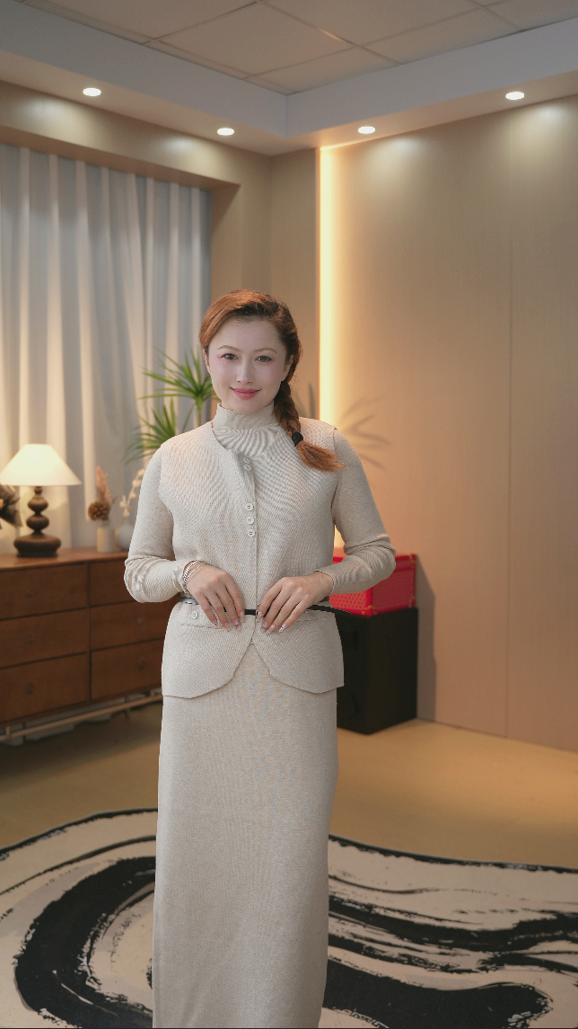 2024新款百搭显瘦轻奢针织套装YMZ-A993