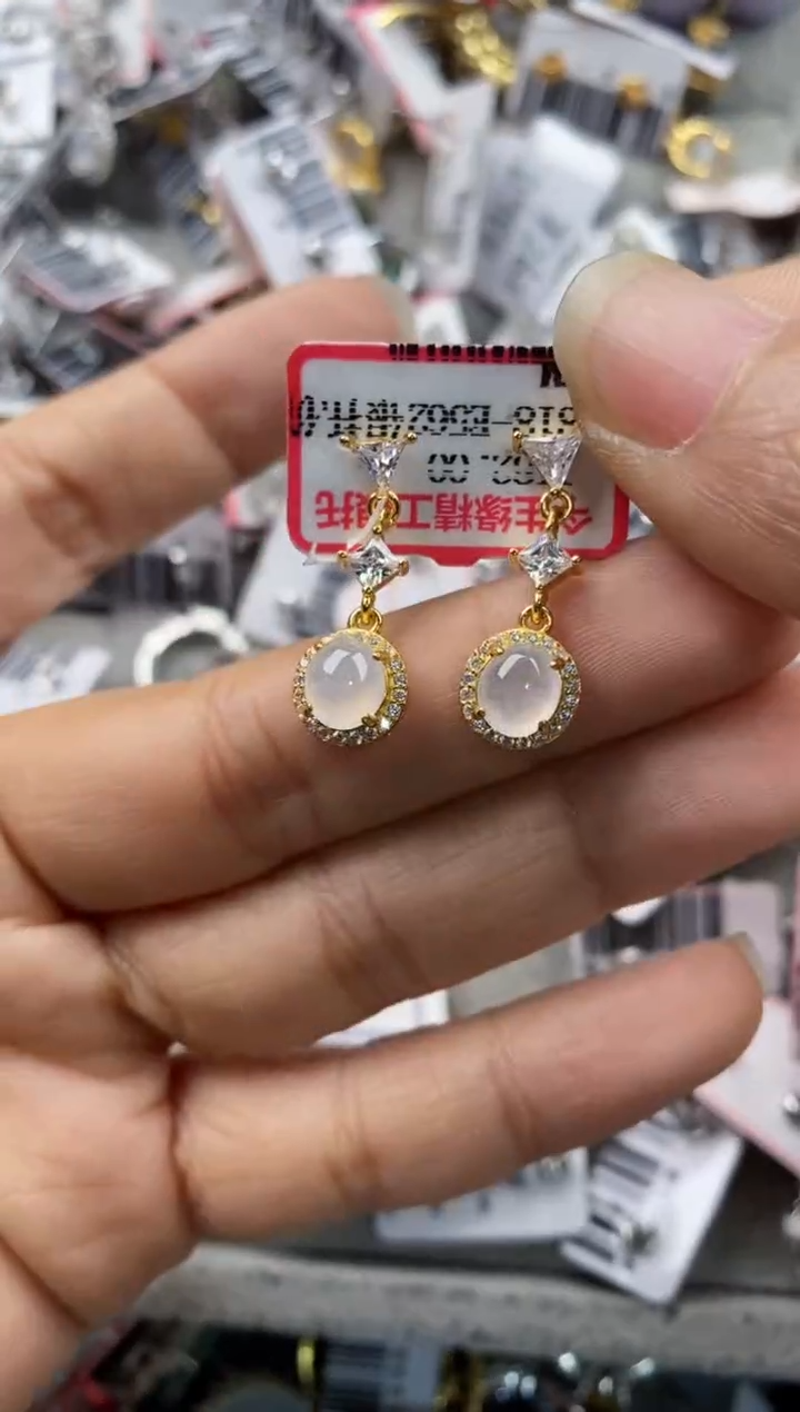 银S925镶嵌戒指翡翠11---9