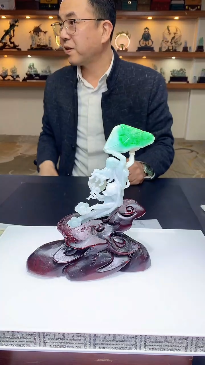 【闪购商品】定制翡翠未镶嵌1087hm-毛货摆件97