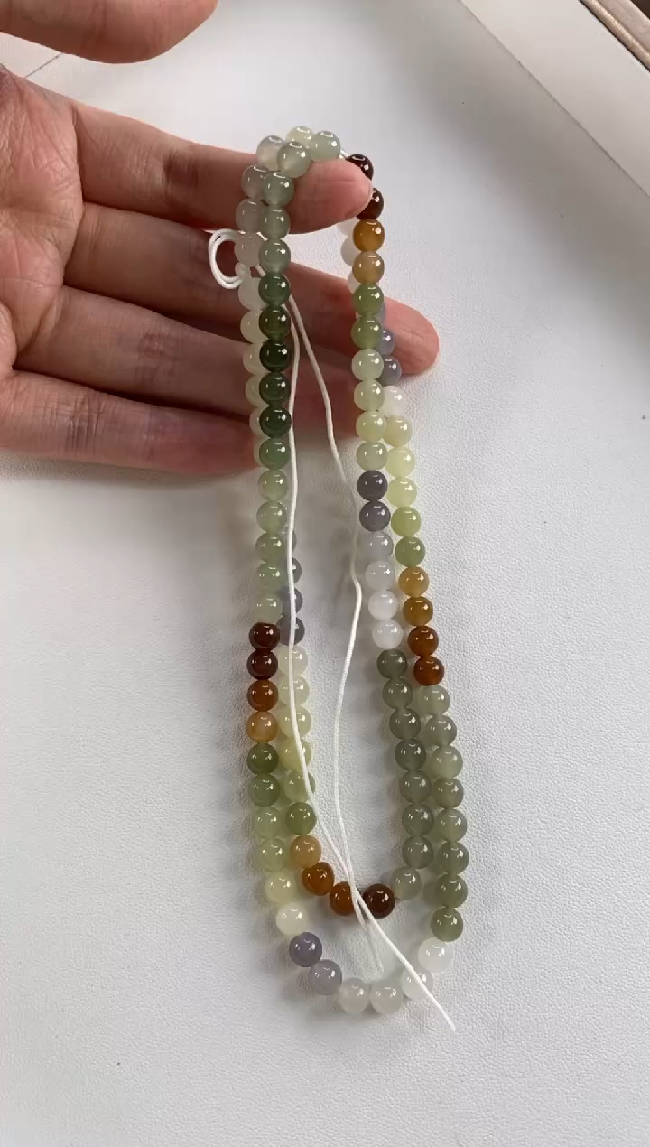 【闪购商品】和田玉颈饰未镶嵌圆珠多宝珠串