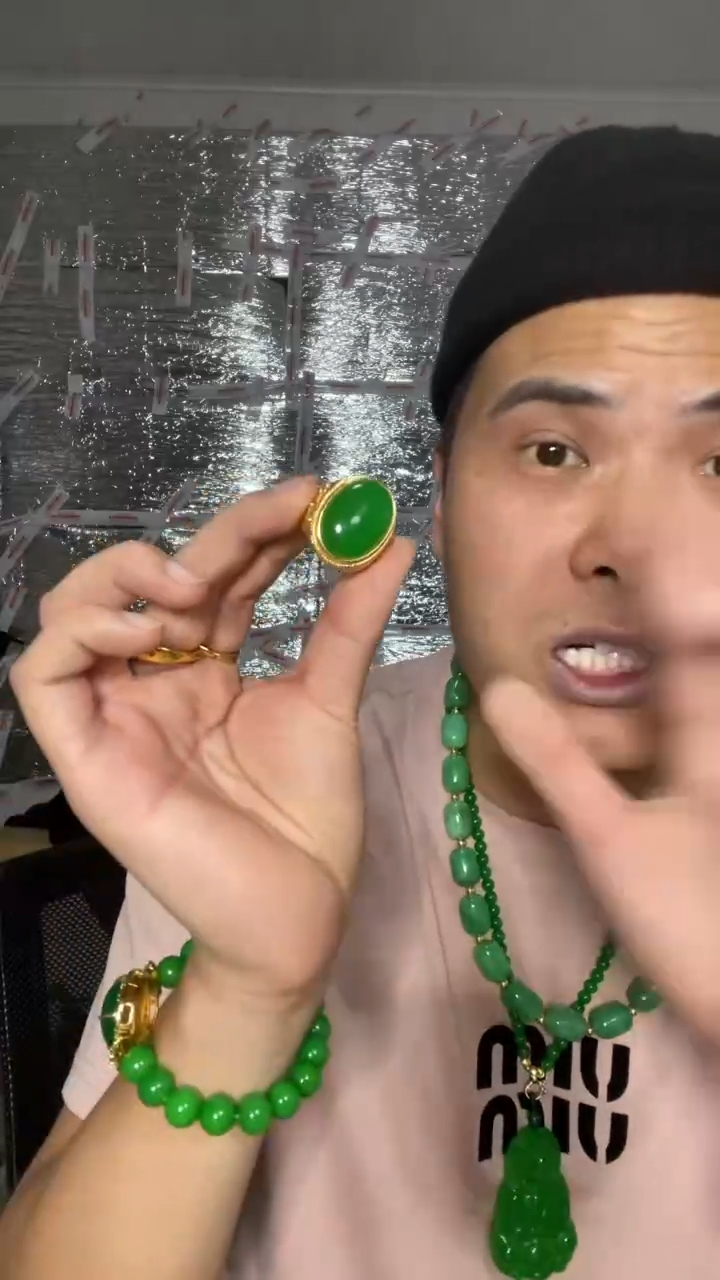 翡翠戒指未镶嵌【小伍珠宝】高端大鸽子蛋戒指