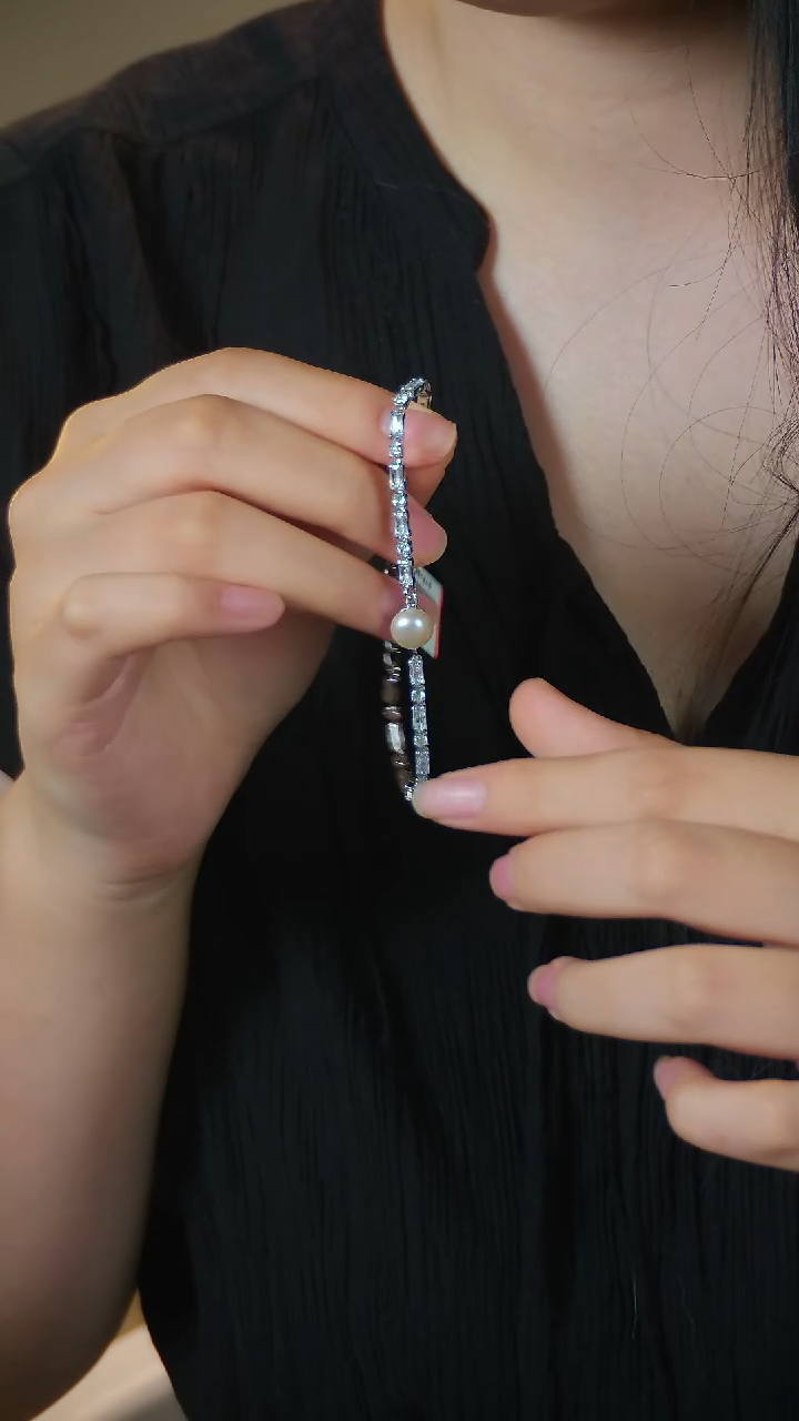 未镶嵌手链淡水珍珠8-9mm      