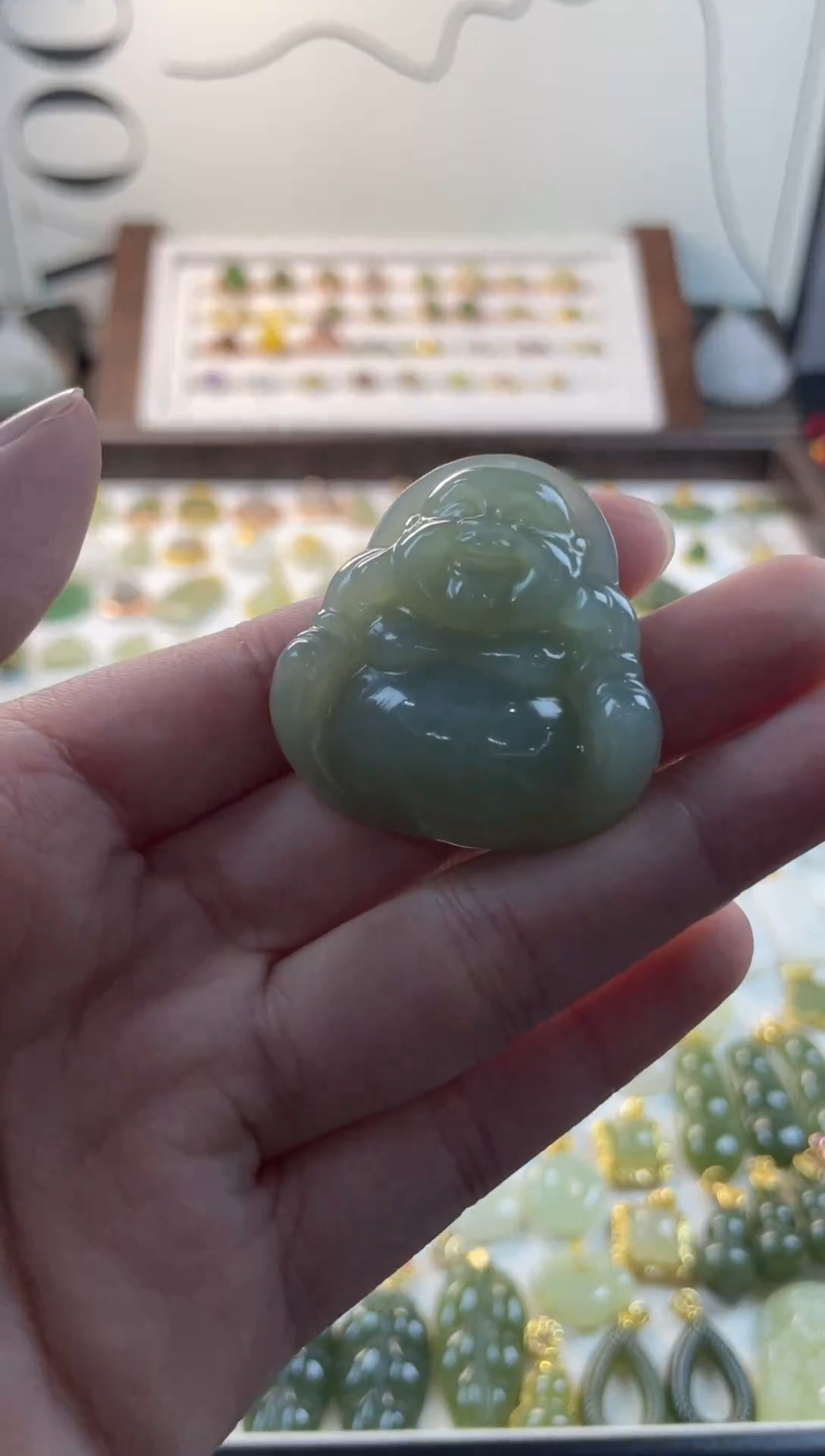 吊坠(不含链)未镶嵌和田玉宽35mm佛公配绳子