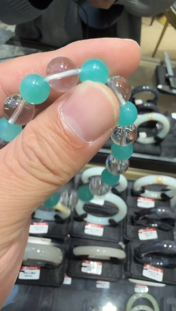 银S925镶嵌手链水晶多样性发一