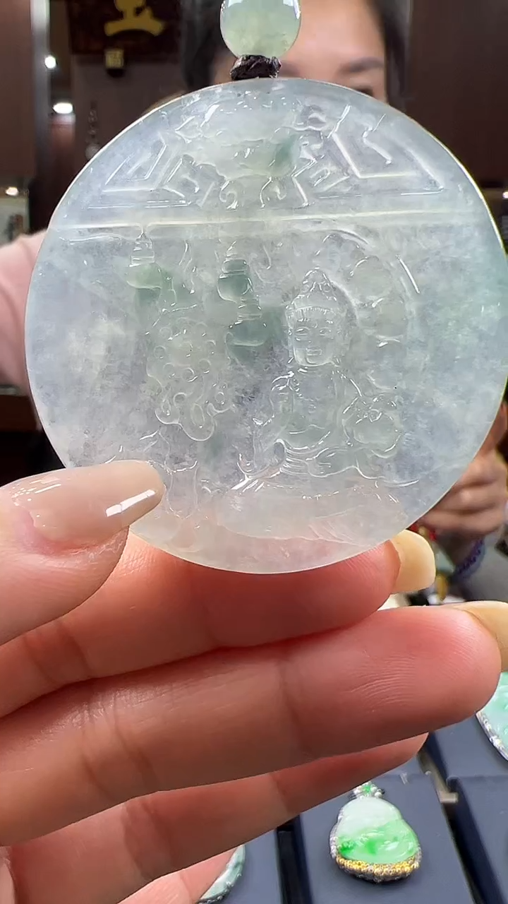 【闪购商品】翡翠挂件未镶嵌普贤
