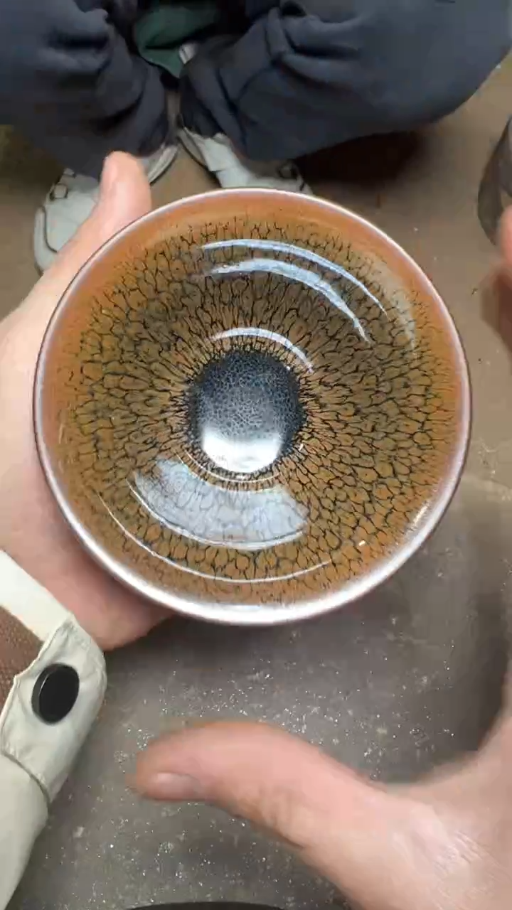 【闪购商品】茶盏名家谢长旺建盏（带证书礼盒）12