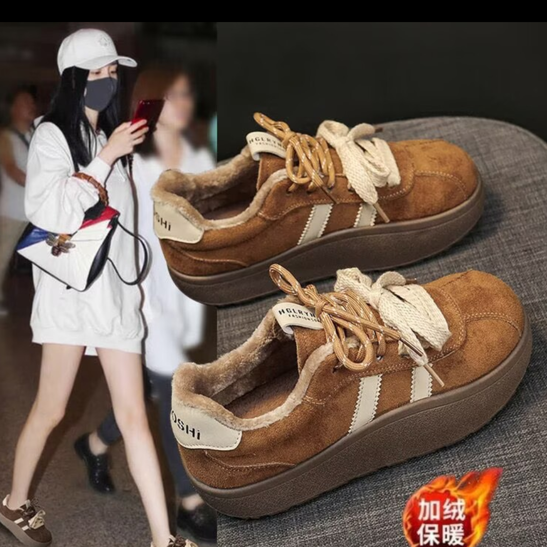 【现货+运费险】巴黎时装周走秀款复古德训鞋女百搭秋冬韩版时尚