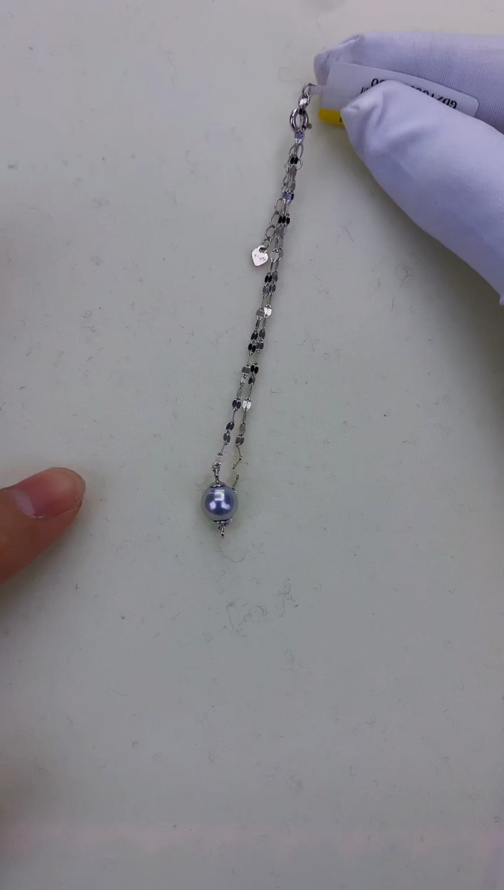 银S925镶嵌DA海水珍珠 GD210 手链 7