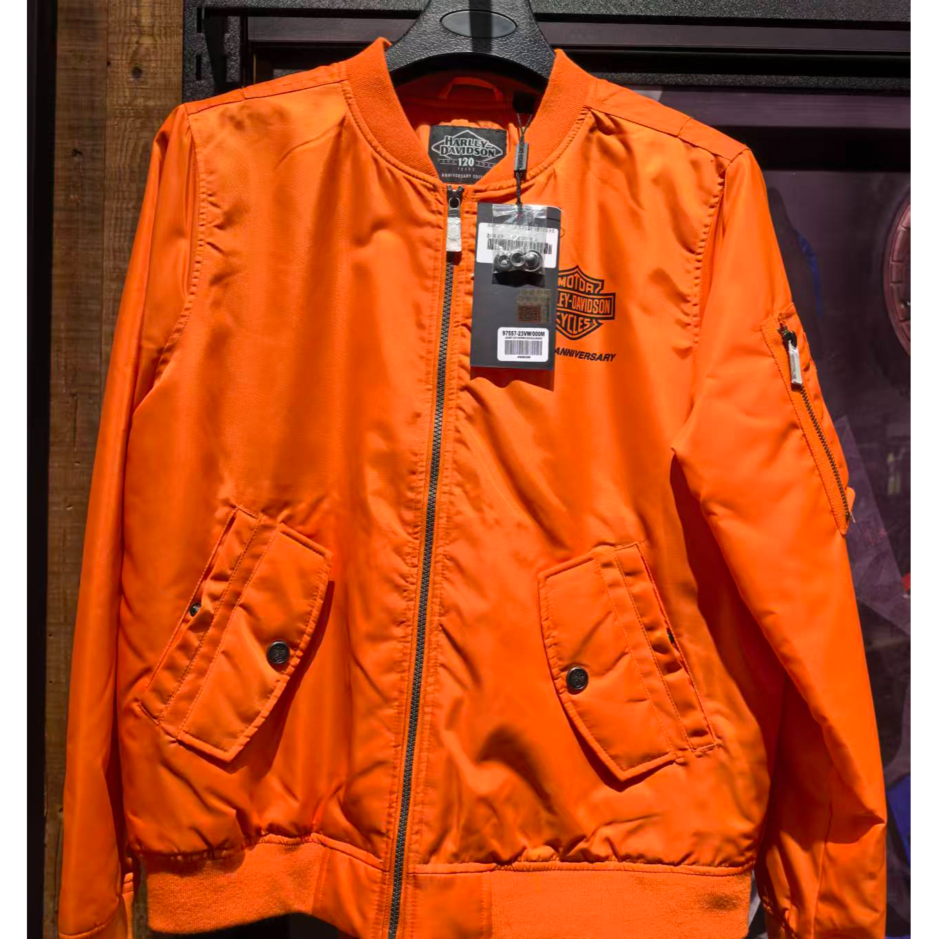 97557-23VW120 周年女款哈雷橙飞行员夹克