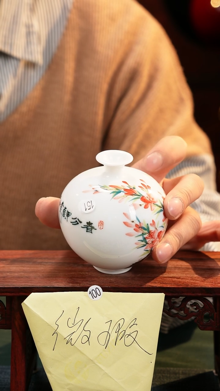 【闪购商品】摆件釉下五彩纯手工手绘原创瓷器