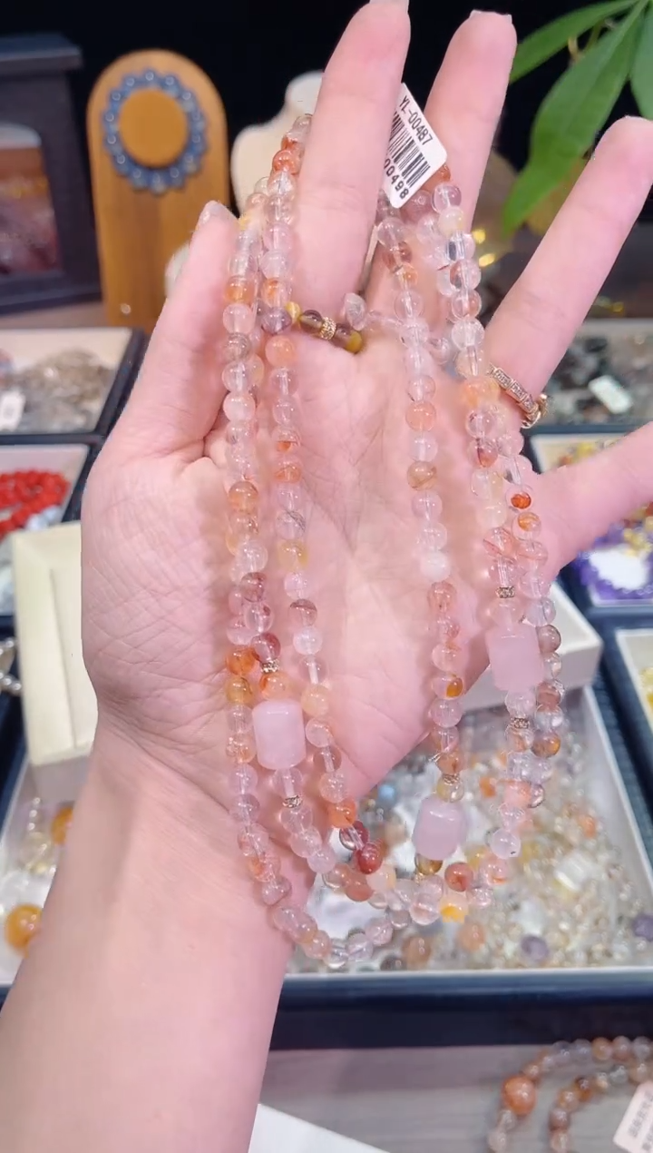 未镶嵌手串水晶双圈胶花