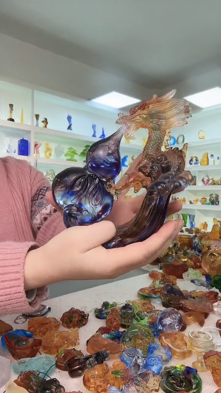 手工艺品琉璃大龙葫芦