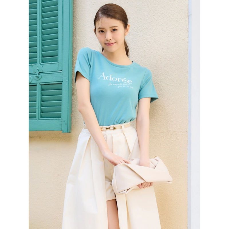 【强哥外贸】 夏季新款 R 简约百搭圆领休闲女士显瘦T恤